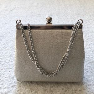 Vintage clutch Silver tone